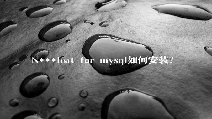 N***icat for mysql如何安装？