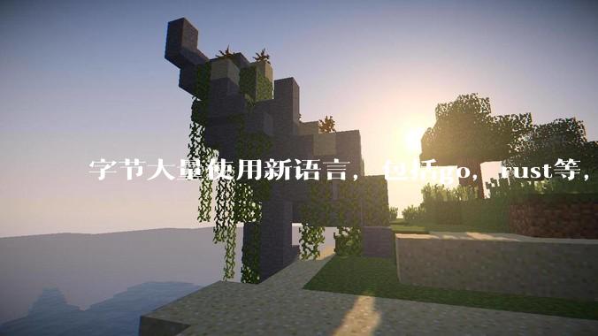 字节大量使用新语言，包括go，rust等，为什么阿里一直都抱着j***a不松手？